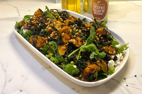 Recipe: Warm pumpkin, feta and pine nut salad